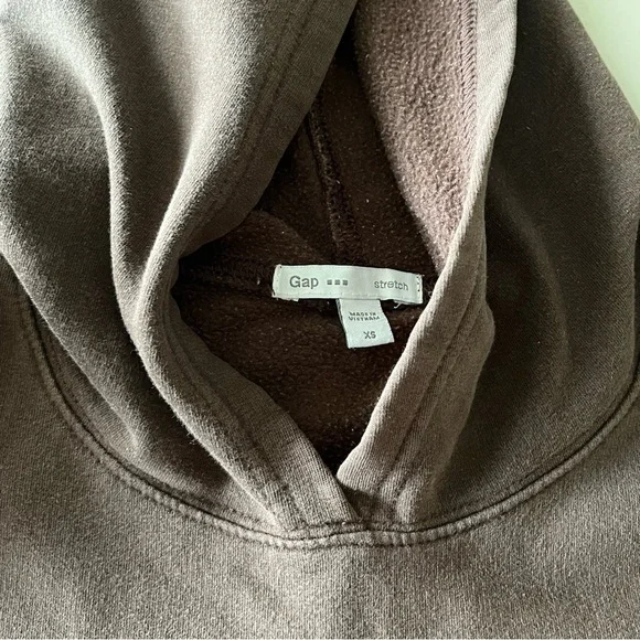 GAP Women’s Chocolate Brown Stretch Hoodie Size XS - Picture 3 of 8